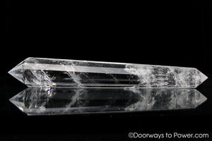 John of God 12 Sided Vogel Crystal Energy Wand 8" 'Elevated Soul'