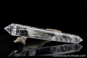 John of God 12 Sided Vogel Crystal Energy Wand 8" 'Elevated Soul'