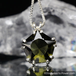 Moldavite Star of Venus Pendant Signature Collection