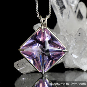 Ruby Lavender Quartz Pendant Lost Stone of Atlantis