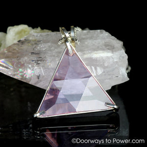 Rare Ruby Lavender Quartz Star of David Pendant
