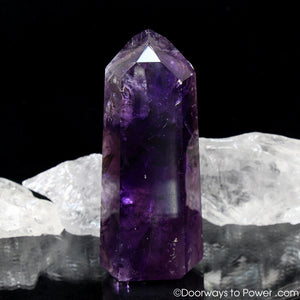 John of God Amethyst Casa Dow Crystal Point w/ Rainbows