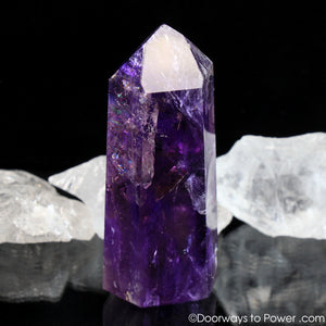 John of God Amethyst Casa Dow Crystal Point w/ Rainbows