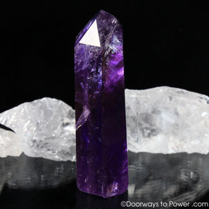 John of God Amethyst Casa Dow Crystal Point w/ Rainbows