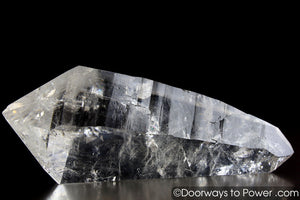 Diamantina Double Terminated Laser Quartz Crystal w/ Temple Heart Dow