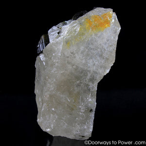 Green & Pink Tourmaline in Quartz Crystal Specimen A +++