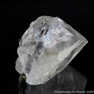 Incredible Green Tourmaline in Quartz Crystal w/ Record Keeper