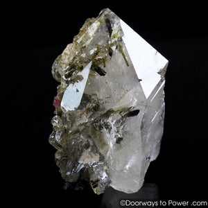 Pink & Green Tourmaline in Quartz Crystal Point 'Steadfast Spirit' A +++
