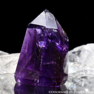 John of God Amethyst Crystal Point w/ Devic Temple