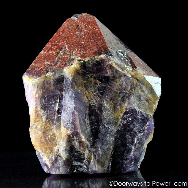 Auralite 23 Altar Stone Record Keeper Crystal w/ Red Tip
