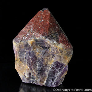 Auralite 23 Altar Stone Record Keeper Crystal w/ Red Tip