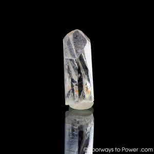 Satyaloka Clear Quartz Point with Record Keeper Time Link Crystal