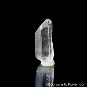 Satyaloka Clear Quartz Point with Record Keeper Time Link Crystal