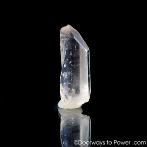 Satyaloka Clear Quartz Point with Record Keeper Time Link Crystal