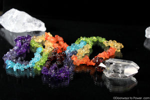 Beautiful John of God Blessed Chakra Twin Crystal Necklace