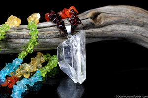 Beautiful John of God Blessed Chakra Twin Crystal Necklace