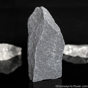Black Azeztulite Crystal Altar Stone Azozeo Activated 3.8"