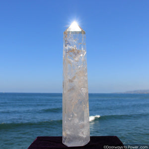 Rare 17.5" John of God Casa Manifest Spirit Healing Quartz Crystal w/ Striking Rainbows