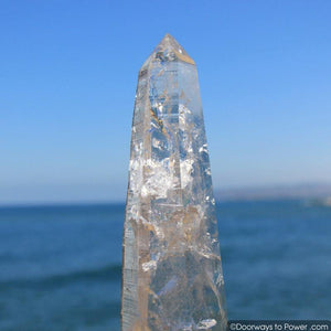 12" Double Terminated Lemurian Quartz 'Being of Light' Twin Dow Dolphin Crystal