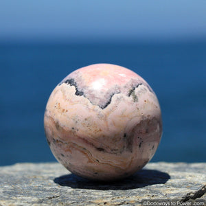 Rhodochrosite & Pyrite Crystal Sphere 'Love & Abundance'