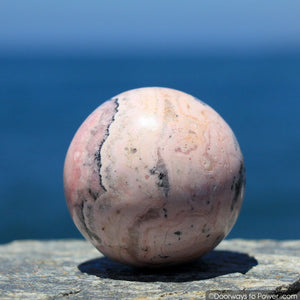 Rhodochrosite & Pyrite Crystal Sphere 'Love & Abundance'