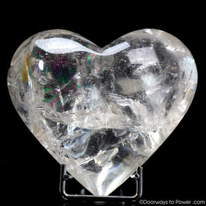 Lemurian Seed Devic Temple Crystal Heart w/ Rainbows (Very Rare)