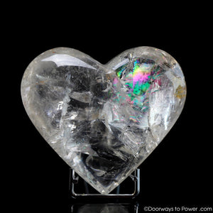 Lemurian Seed Devic Temple Crystal Heart w/ Rainbows (Very Rare)