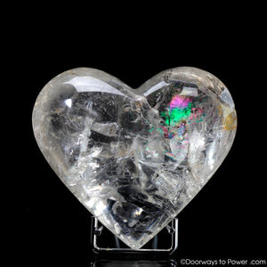 Lemurian Seed Devic Temple Crystal Heart w/ Rainbows (Very Rare)