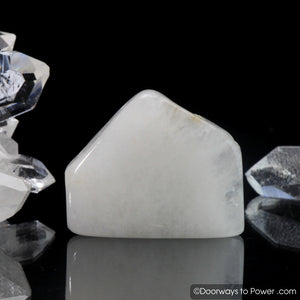 White Azeztulite Azozeo activated Crystal Polished & Tumbled