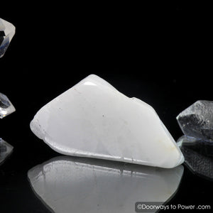 Original White Azeztulite Tumbled Stone Crystal Azozeo Activated