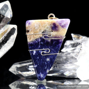 Violet Flame Opal Crystal Pendant .925 SS