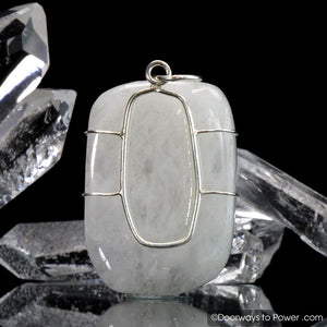White Azeztulite Crystal Pendant .925 SS