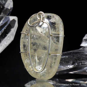 Golden Azeztulite Crystal Pendant .925 SS (WILL PICK A NICER ONE FOR YOU)