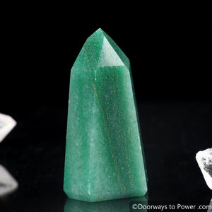 John of God Green Aventurine Pyrite & Quartz Channeling Crystal Point