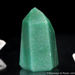 John of God Green Aventurine Pyrite & Quartz Channeling Crystal Point