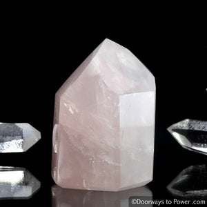 John of God Rose Quartz Time Link Casa Crystal w/ Rainbows