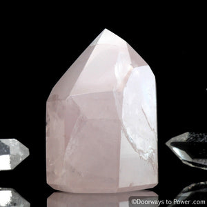 John of God Rose Quartz Time Link Casa Crystal w/ Rainbows