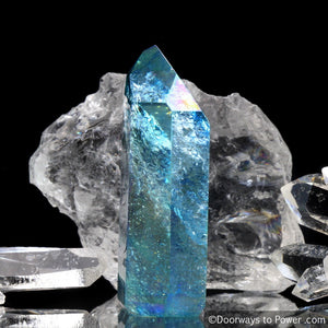 Aqua Aura Quartz Crystal Point - Master Initiation Channeling