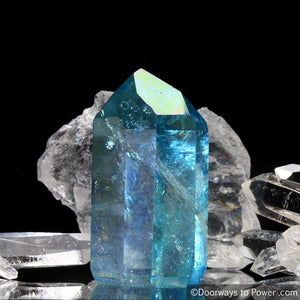 Aqua Aura Quartz Crystal Point - Master Initiation Channeling