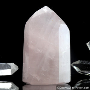 John of God Rose Quartz Casa Crystal w/ Rainbows