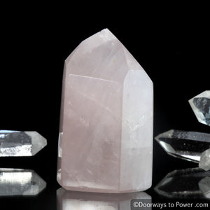 John of God Rose Quartz Casa Crystal w/ Rainbows