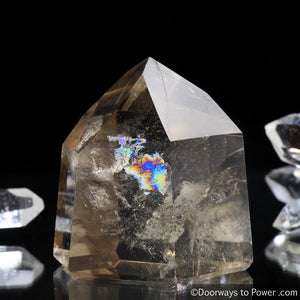 John of God Casa Crystal Point Citrine Devic Temple w/ Rainbows 'Abundance'