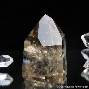 John of God Casa Crystal Point Citrine Devic Temple w/ Rainbows 'Abundance'