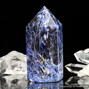 John of God Sodalite Generator Casa Crystal Point (Rare)