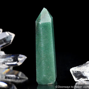 John of God Green Aventurine Pyrite & Quartz Channeling Crystal Point