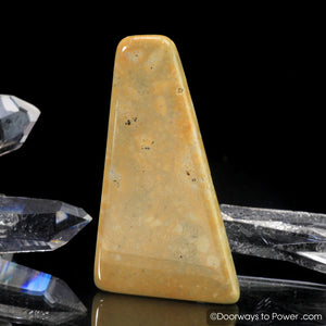 Lemurian Gold Azeztulite Tumbled & Polished Slice (New)