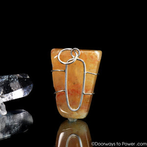 Himalaya Red Gold Azeztulite Pendant .925 SS