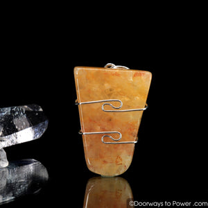 Himalaya Red Gold Azeztulite Pendant .925 SS