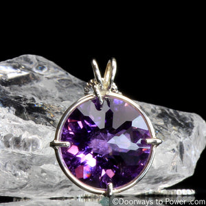 Amethyst Radiant Heart Pendant