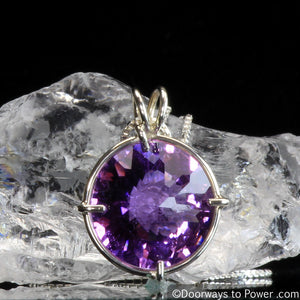 Amethyst Radiant Heart Pendant